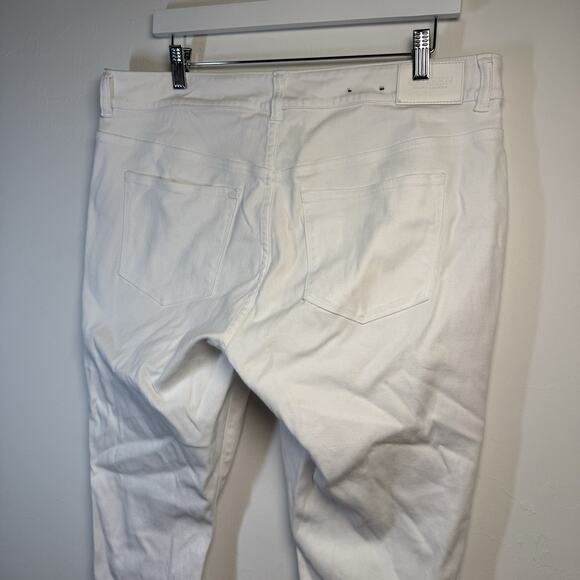 LRL Ralph Lauren Size 14 Premier Straight White Denim Jeans Women's 36" Inseam - Picture 7 of 13